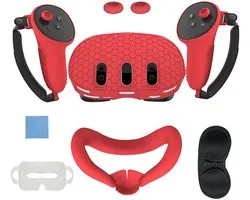 12-delige VR-siliconenhoes, siliconen hoesset Controller Grip Covers, Face Cover, VR Shell Cover voor Meta-Quest 3/Oculus