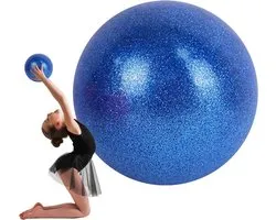 Yoga Ball - 15cm Rhythmic Gymnastics Ball for Dance Training - Core Muscle Trainer Pilates Accessories Glittering Fitness Equipment for Home and Gym