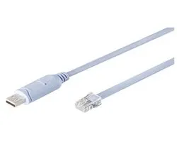 DIGITUS console adapterkabel, USB 2.0 - RJ45, 1,8 m, lichtblauw