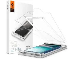 Spigen EliteShield EZ Fit - Screen Protector Geschikt voor Samsung Galaxy S25 Plus - Fingerprint Friendly Plastic Folie met Tray - Gemakkelijke Installatie - 1-Pack
