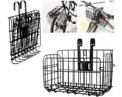 Panier de vélo de Luxe White -Label® - Panier avant pour chien - Sacoche de vélo - 33 x 20 cm - Zwart