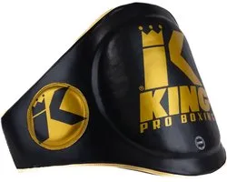 King Pro Boxing (KPB) Belly Pad – Black/Gold – Coach Belly Protector voor Kickboksen & Muay Thai -