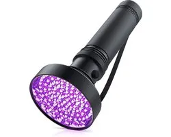 XXL UV Lamp – UV Zaklamp 100 LEDs - Blacklight Zaklamp - Ultraviolet Flashlight - Detectie Urine / Vlekken / Lekken / Vals Geld / Schorpioenen / Geocoaching enz.
