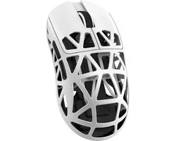 SHARK R2 Magnesium Alloy Mouse, PixArt PAW3950 Gaming Sensor, Wireless 8K Superlight 48g, BT/2.4G/Wired Gaming Mouse, Adjustable DPI 42000, Office Mice for Win11/Xbox/PS/Mac -White