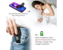 Auto Clicker Smart compatible avec iPhone, iPad, Android et TikTok - Appareil tactile automatique avec 107 vitesses réglables, rechargeable, sans fil, clicker direct pour les likes en direct et les tâches sur les réseaux sociaux (noir)