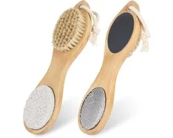 Pack unique 4 en 1 ensemble de soins des pieds lime à pieds pierre ponce pierre ponce polisseur de pieds pierre ponce, lime à pieds pierre ponce polisseur de pieds grattoir à pieds adapté aux pieds mouillés, aux pieds secs et aux pieds crevassés