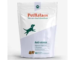 PetBalans Anti-Stress Supplement voor Honden – Rust & Ontspanning – met Magnesium Bisglycinaat, L-Tryptofaan & Vitamine B Complex – 60 Snoepjes