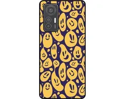 Smartphonica Telefoonhoesje Geschikt voor Xiaomi 12 Lite met smiley opdruk - TPU backcover case emoji design - Paars Geel geschikt voor Xiaomi 12 Lite