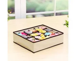 ZANZER Set Underwear Bra Organizer Storage Box Beige Drawer Cupboard Organizers Boxes For Underwear Scarves Socks Bra 4pcs