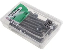 Deltafix - Slotb moer m8x80mm rvs 8st
