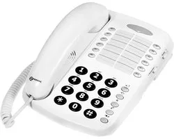 Geemarc, téléphone fixe pour seniors pour Geemarc Cl1100, bureau spécial avec amplificateur pour seniors avec sonnerie forte réglable, Wit