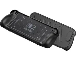 JSAUX Coque de Protection Split pour Nintendo Switch 2 - TPU + PC - 10 Emplacements pour Cartes de Jeu - Noir - PC0114