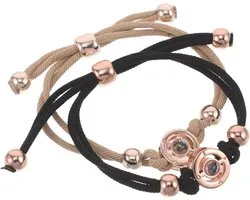 Generic 2 Pcs Long Distance Touch Bracelets - Smart Bracelets for Couples - Matching Vibration Bracelet - Romantic Connected Jewelry for Couples in Long Distance Relationship