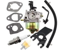 MCHNIC Carburateur met afdichting, afdichtingsisolator, benzinefilter, bougie voor Honda GX160 GX200 168F 5,5 PS 6,5 PS 2 KW 3 KW 196cc 163cc generator grasmaaier