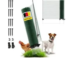 Filet de clôture pour chiens, chats, poules ou petits animaux de compagnie ; FIX17 : 90 cm de haut - 25 m de long filet mobile.