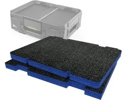 Foam Inzetpakket compatibel met Toughbuilt StackTech gereedschapskist | Knip en schil schuim voor gereedschapskist organisatie, Kaizen, 5S (blauw, 30 mm)