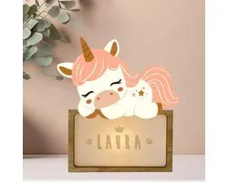WONDEE Personalised Name Light Night Light for Children, Unicorn Gift for Newborns, Boys and Girls, Christening Gift for Boys and Girls, Personalized Gift Ideas for