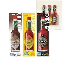 TABASCO Brand Gift-Set: 3 x 60ml Chipotle Sauce - Habanero Sauce - Scorpion Pepper Sauce