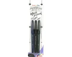 Pentel - Set de pinceaux - Black Ink Pigment Edition - set de 3