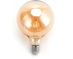 Globe gloeilamp G125 - E27 - amber glas | 6W=45W | flame filament 2200K