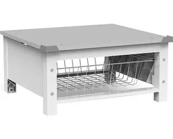 Meliconi Base Space Basket 656143 - Stapelkit - Apparaatverhoger met uitschuifbare draadmand
