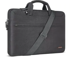 14 inch waterdichte laptoptas, aktetas, schoudertas, notebooktas voor 14" Lenovo IdeaPad Yoga 710 ThinkPad A475/Aspire 1 Swift 3/HP Stream 14 Pavilion 14/Asus/Dell, zwart