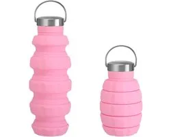 Foldable Bottle, Silicone Travel Water Bottles, 500ml Reusable Lightweight Sports Cup, Portable Tumbler for Camping, Mountaineering, Fitness, Cycling, Outdoor Adventure