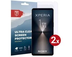Rosso Screen Protector Geschikt voor Sony Xperia 1 VI | Ultra Clear Duo Pack | TPU Folie | Case Friendly Beschermfolie | 2 Stuks