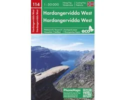 Hardangervidda West, Wander - Radkarte 1 : 50 000