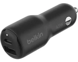 Belkin BoostCharge 42W Dual-Port USB-C/USB-A Car Charger