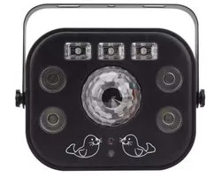 Light4Me Multiphase Serie - LED Multi-effet - Stroboscope UV Wash - Télécommande - DMX