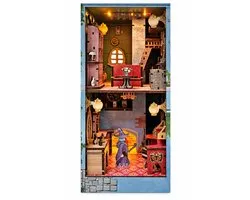 THAR Book Nook Magic Potion House – Kit de construction miniature en bois avec LED – 177 pièces – Décoration d'étagère à livres DIY Fantasy