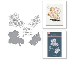 Spellbinders BetterPress Plate & Snijmal - Cherry Blossoms - 5 st.