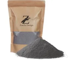 ZoeZo Design - Sable à Grijs 400 g - Fabrication de Bougies DIY - Réutilisable - Comprend 4 mèches - Durée de combustion de 50 heures - Sable à bougie - Cire à bougie - Poudre à bougie - Bougie unique