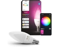 Philips Hue LED kaarslamp - E14 fitting - bevat 1 lamp - aanpasbaar wit en gekleurd licht - slimme verlichting
