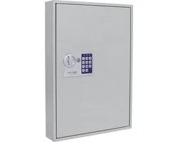Rottner Sleutelkast S 100EL – Sleutelkluis met Elektronisch Codeslot – voor 100 Sleutels – Sleutelkast voor Kantoor en Bedrijf – 55x38x8 cm