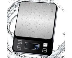 Balance de cuisine numérique étanche de haute précision jusqu'à 10 kg avec plateforme en acier inoxydable