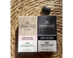 DUOPACK Wella Color Charm Toner - T18 & 050 - Blond cendré le plus clair et Violet rafraîchissant - Wella Toner - Tonique capillaire