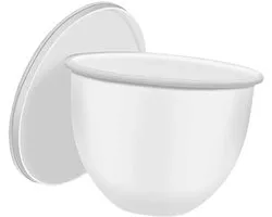 Home & Marker - Insert de bol mélangeur en silicone - Compatible avec robot culinaire KitchenAid - Doublure de bol en silicone avec bec verseur et couvercle - Réutilisable - Blanc - POSODINKA