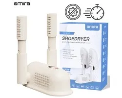 Omira Schoenendroger Pro – Met UV-sterilisatie & Timer – Schoenverfrisser – Antibacterieel – Beige - Schoenverwarmer – Schoenendroger Electrische - Schoenenverzorging – Inklapbaar Design – Geurvreters voor Schoenen, Ski Schoenen en Sportschoenen