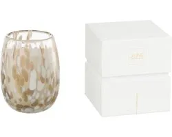 J-Line bougie parfumée Mia - Osmanthus & Suede - verre - blanc/mix - small - 90H