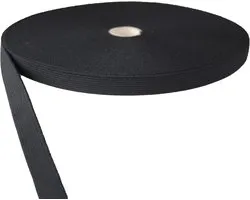 tukan-tex Elastiek 30 mm breed zwart 25 meter DIY (zwart, 30 mm)