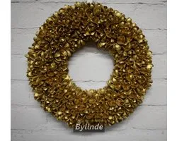 Couronne - Krans Goud Ø 30cm Bakuli / beukennootjes Gold - krans beukennootjes 30 cm
