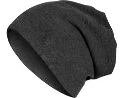 MSTRDS - Rib 2in1 Beanie black one size Beanie Muts - Zwart
