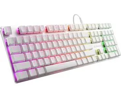 Sharkoon PureWriter RGB Blue, Taille réelle (100 %), USB, Clavier mécanique, QWERTY, LED, Blanc