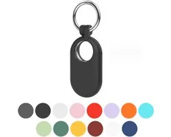 Porte-clés JUALL SmartTag2 - Support SmartTag 2 - Pendentif SmartTag 2 - Compatible avec Samsung Galaxy SmartTag2 - Siliconen Zwart