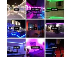 Bera Home - 10M Slimme LED Strip RGB - Bluetooth & USB Aangedreven - Kerstverlichting-Spraakbesturing & Muzieksynchronisatie - DIY Kleuraanpassing - Perfect voor TV - Bank - Gordijnen - en Meer