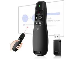 Equivera Présentation Clicker - Présentateur sans fil - Télécommande de présentation - Présentateur sans fil - Convient pour Powerpoint