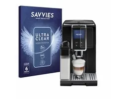 Savvies - Protecteur d'écran pour DeLonghi Dinamica Plus ECAM370.70.B - Film de protection transparent (6 pièces)