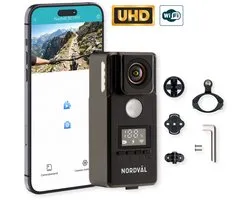Nordväl BC101F Fiets Camera 4K – Fiets koplamp met camera – Tot 10 uur accuduur – Wifi – 3-zijdige verlichting – Bike Cam